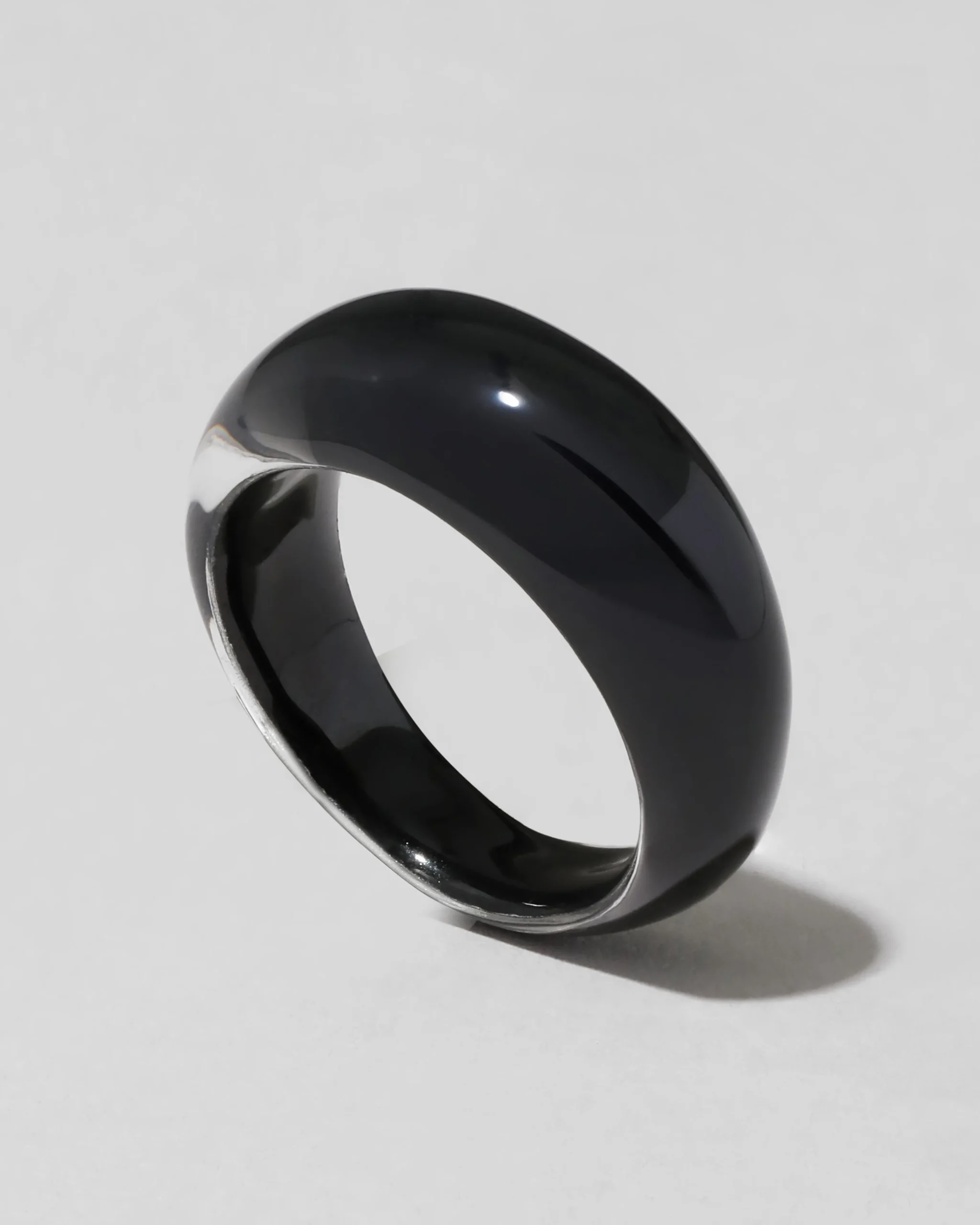 Lucite Tapered Ring- Onyx