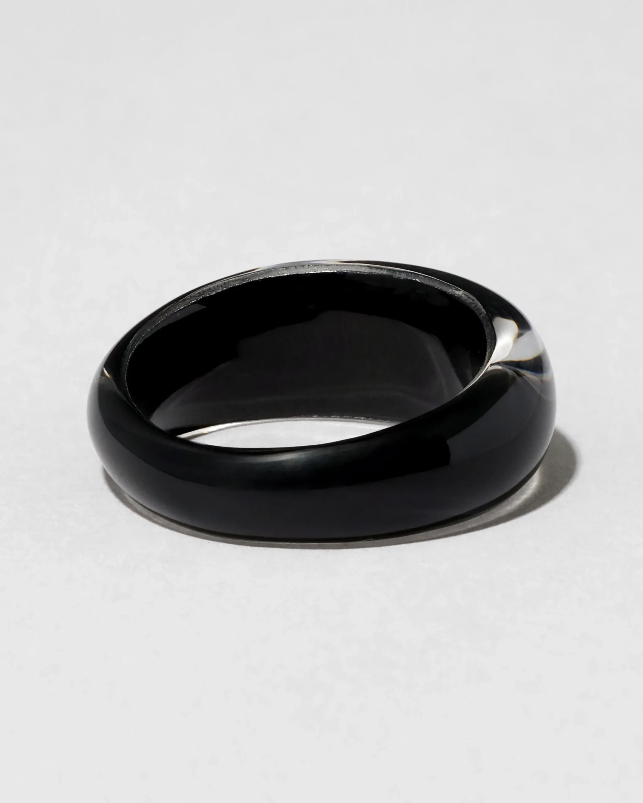 Lucite Tapered Ring- Onyx