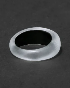 Lucite Tapered Ring- Silver
