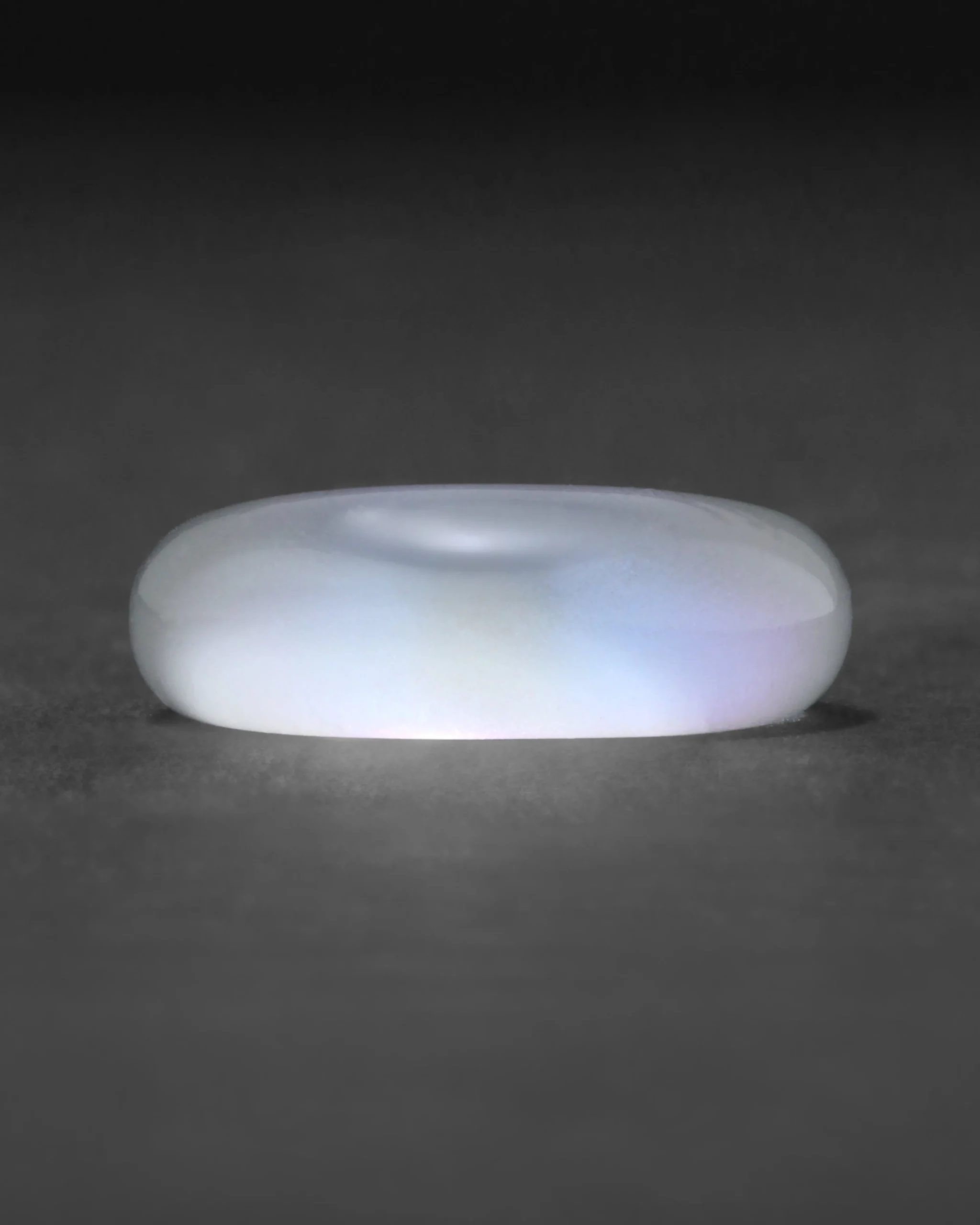 Lucite Tapered Ring- White Opal