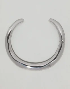 Metal Hinge Collar Necklace - Silver