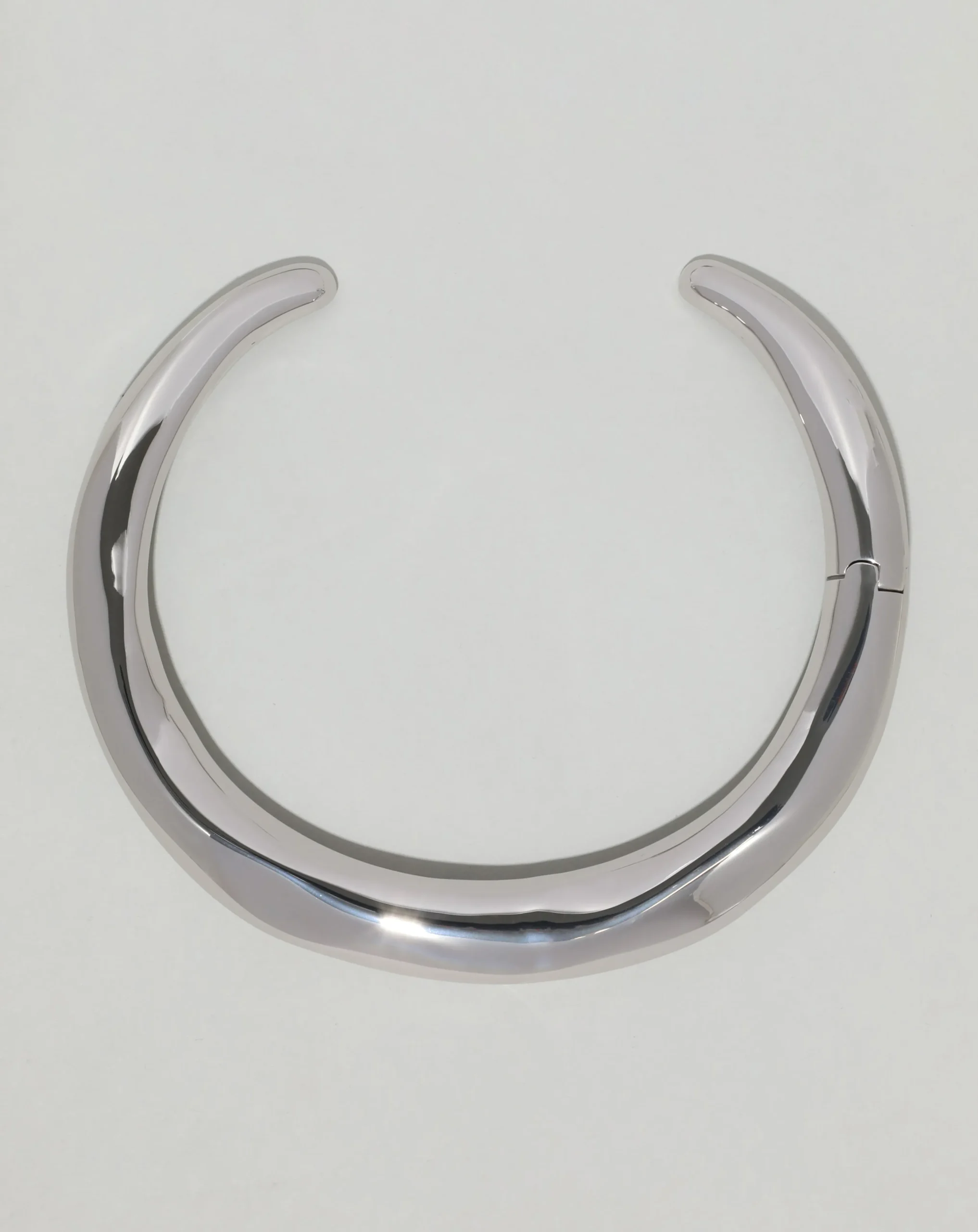Metal Hinge Collar Necklace - Silver