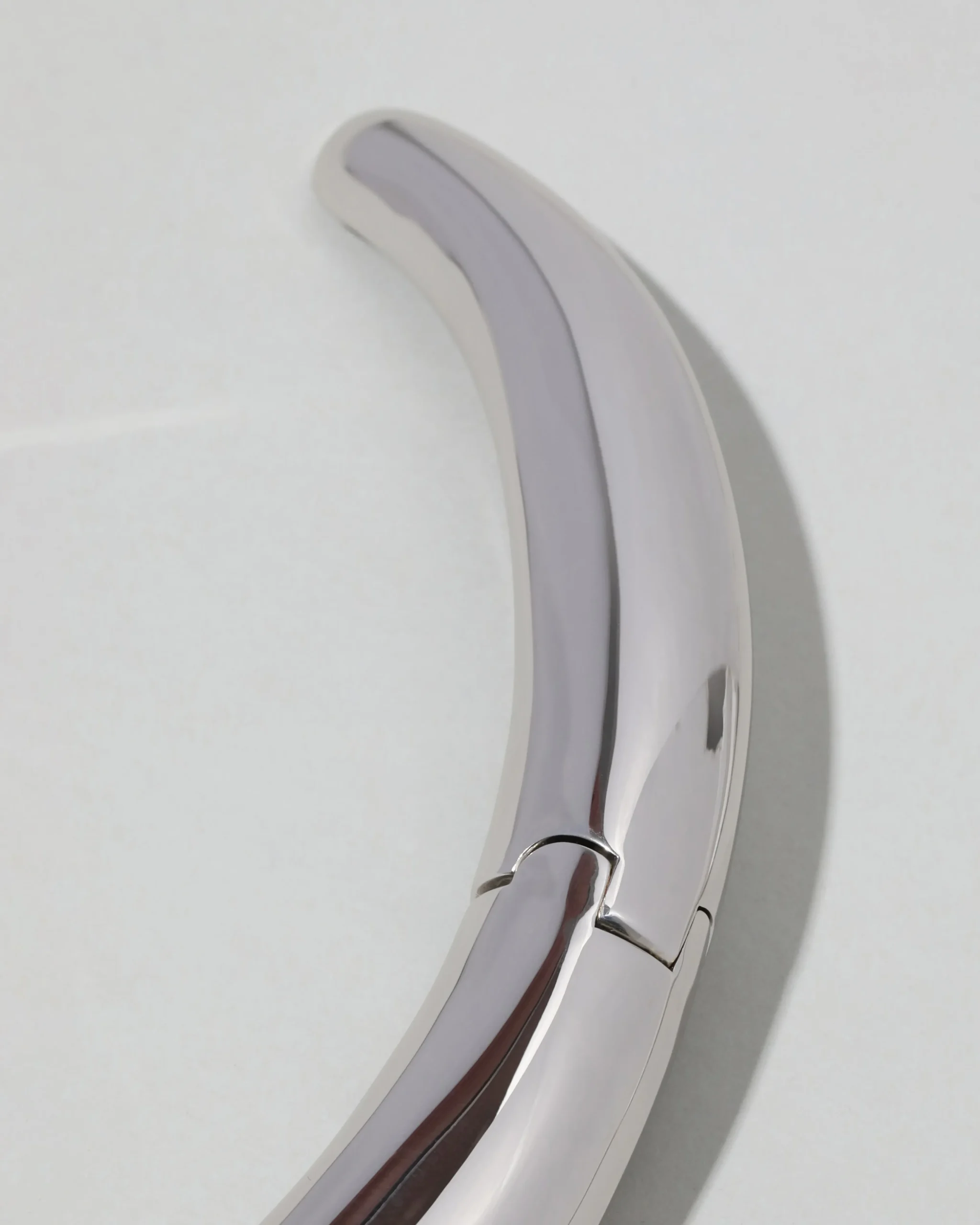 Metal Hinge Collar Necklace - Silver