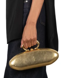 Molten Gold Bullet Minaudière- Gold
