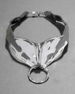 Molten Silver Bonded Collar Necklace