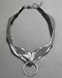 Molten Silver Bonded Collar Necklace