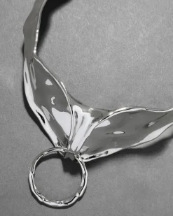 Molten Silver Bonded Collar Necklace