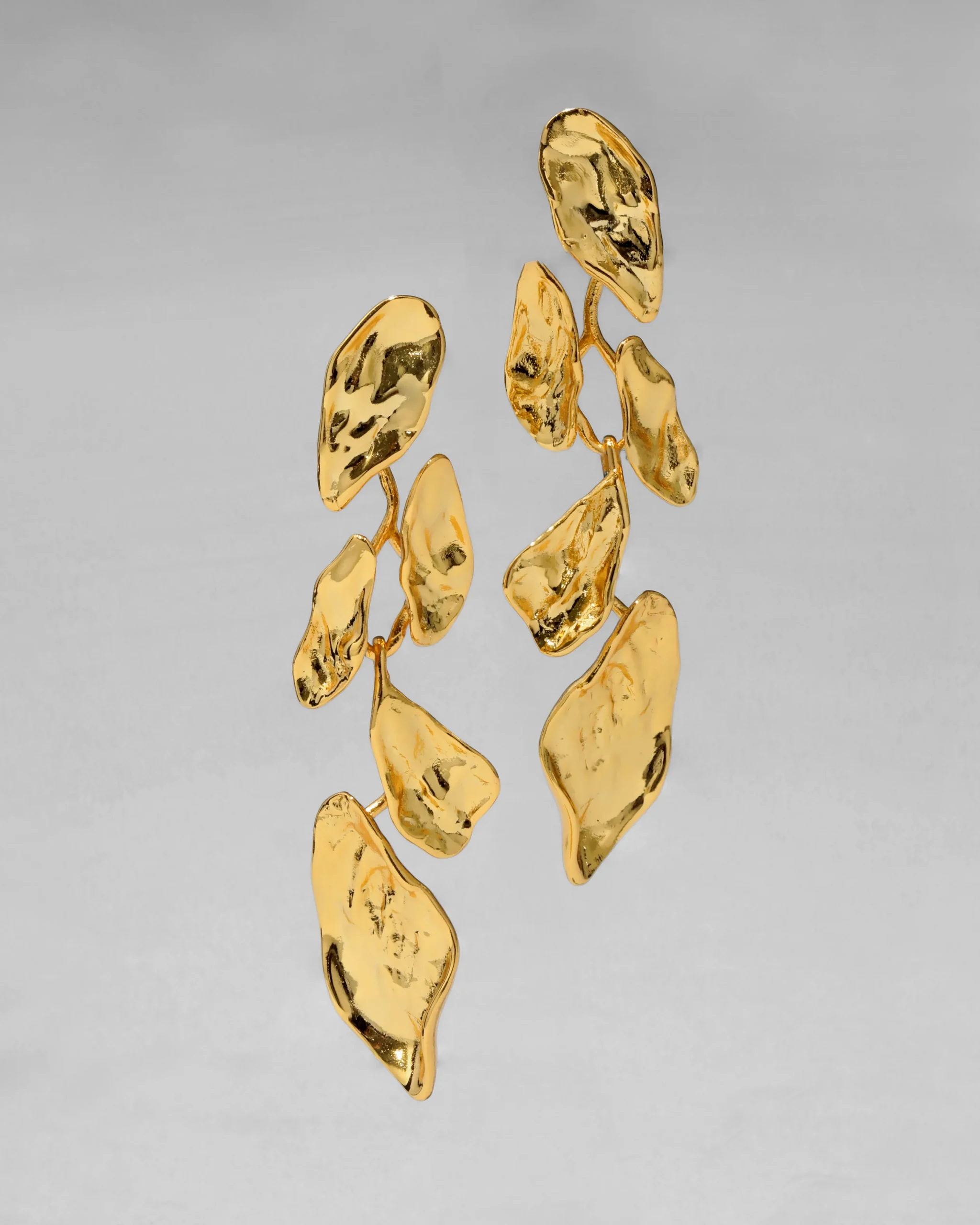 Mosaic Molten Gold Post Earring