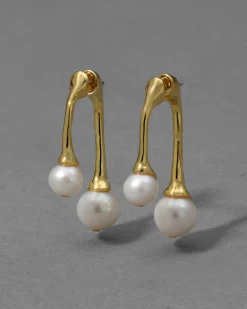Perla Front Back Post Earring