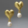 Perla Puffy Heart Drop Earring