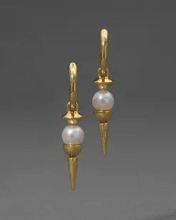 Perla Spear Drop Hoop Earring