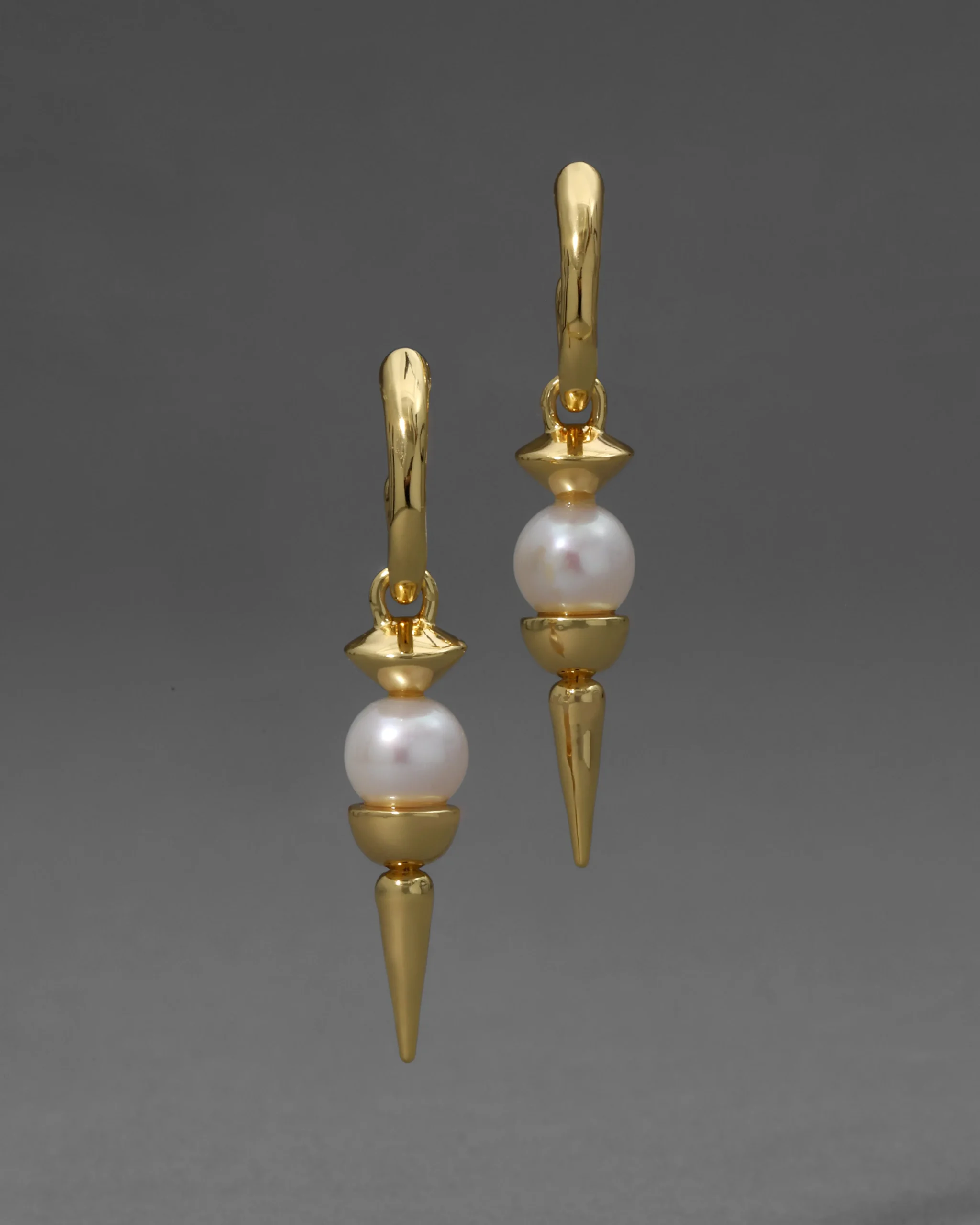 Perla Spear Drop Hoop Earring