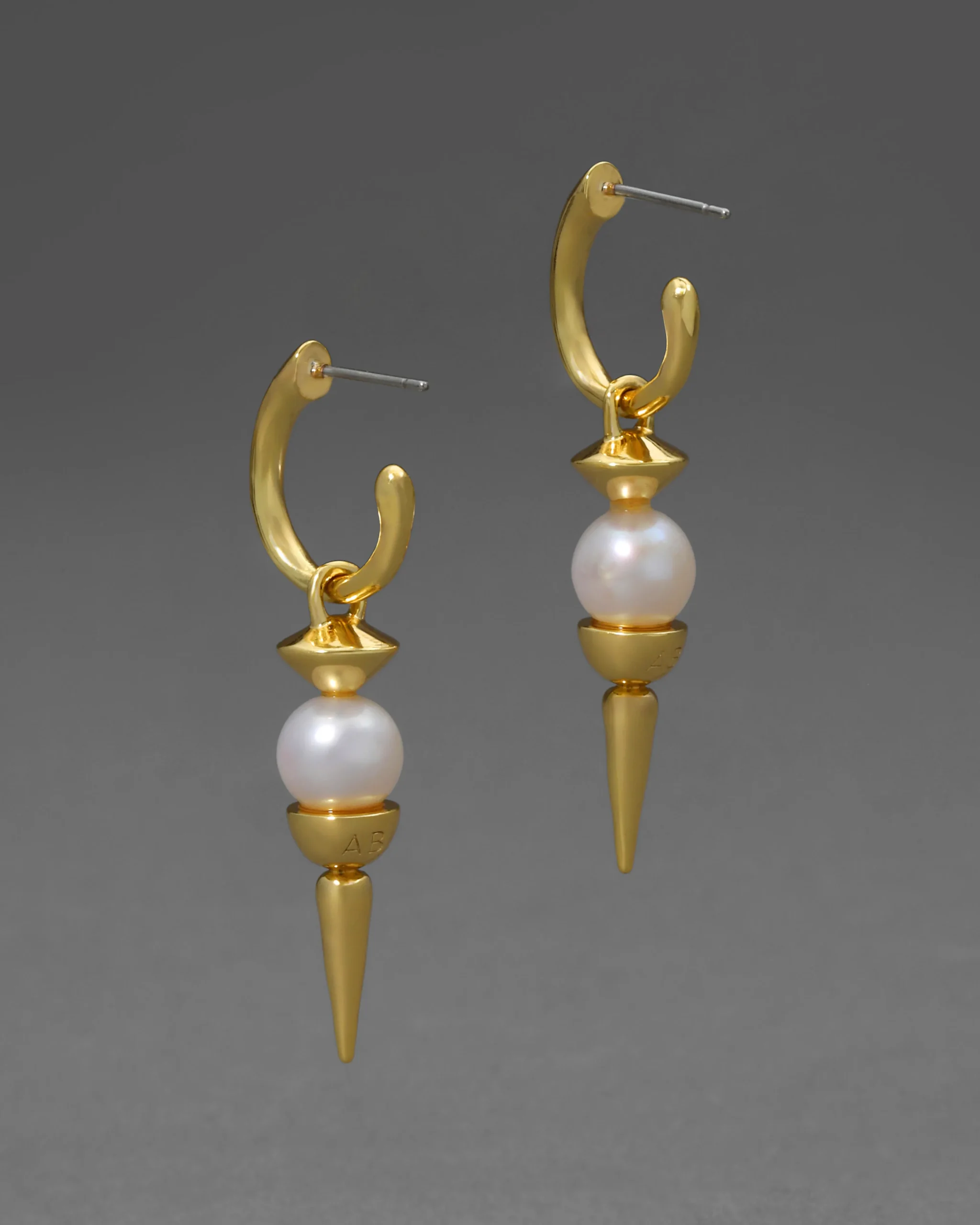 Perla Spear Drop Hoop Earring