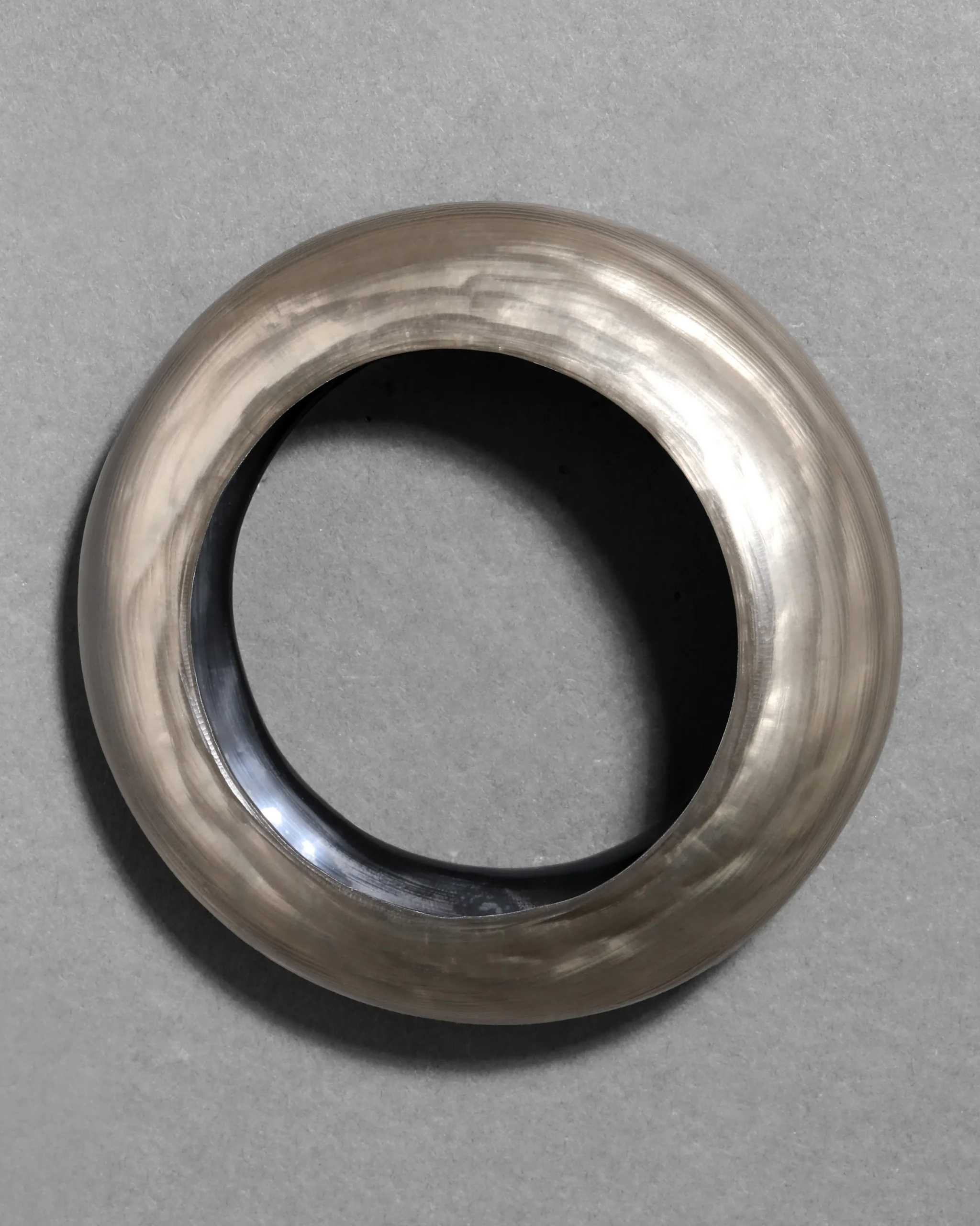 Puffy Lucite Tapered Bangle Bracelet- Warm Grey