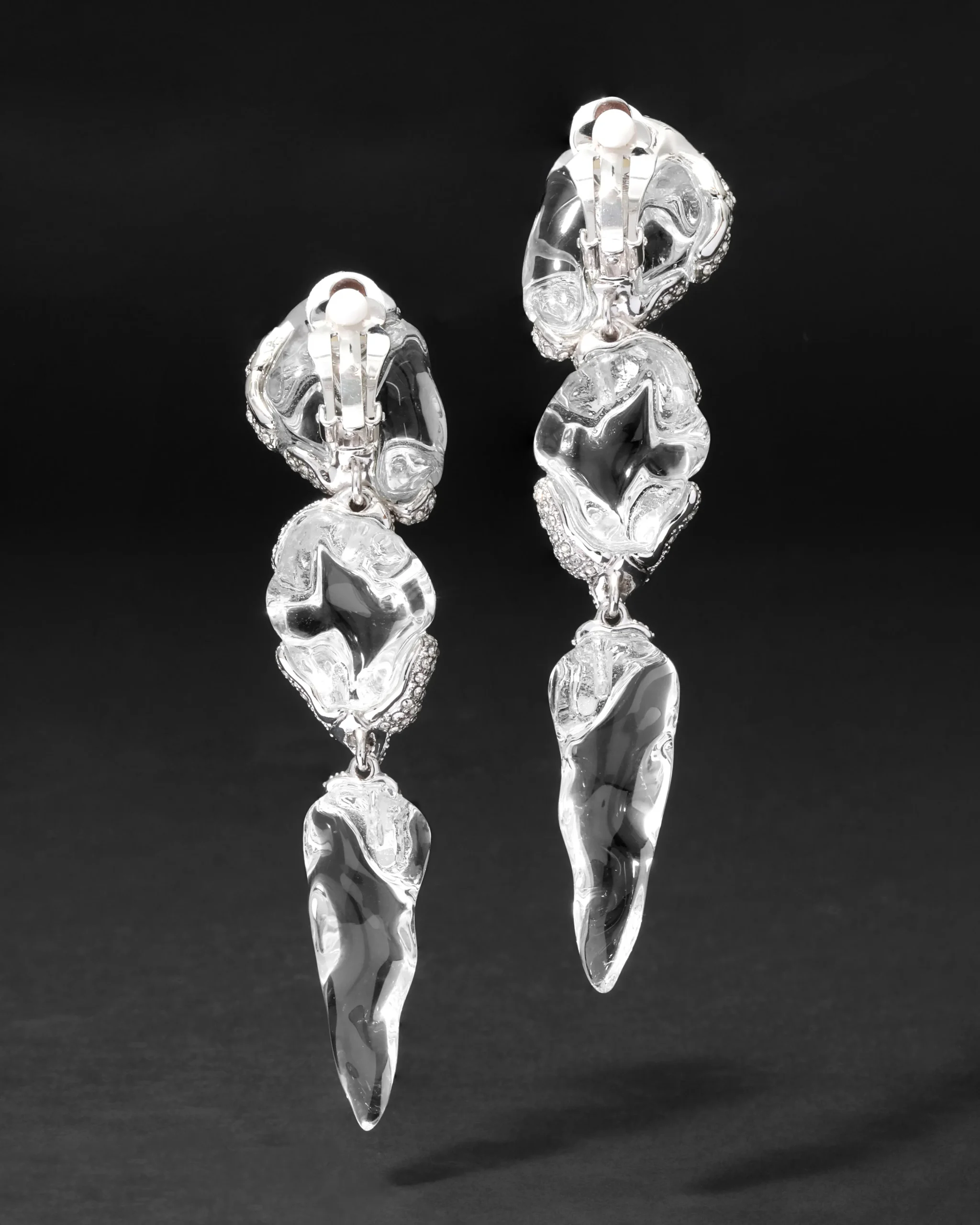 Silverlake Lucite Large Clip Earring