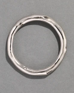 Small Molten Bangle Bracelet - Silver