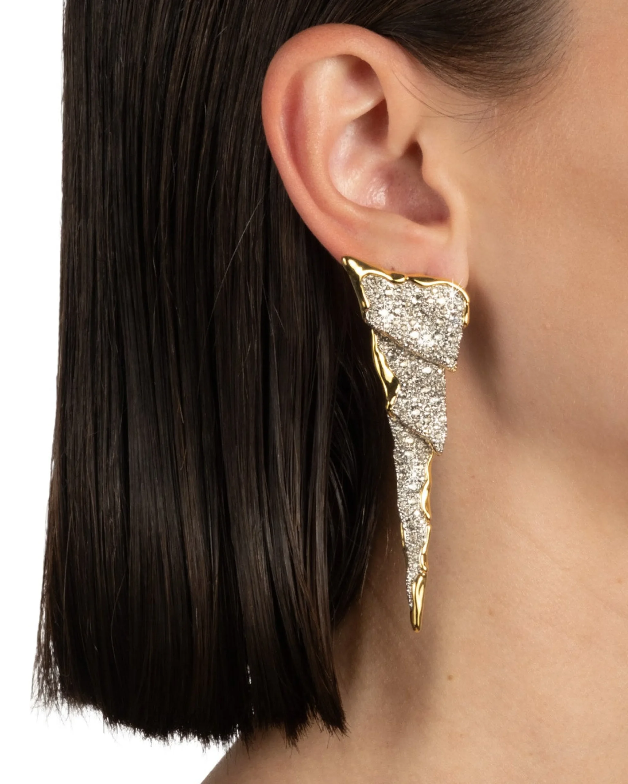 Solanales Crystal Cascade Post Earring
