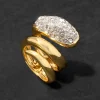 Solanales Crystal Coiled Pebble Ring