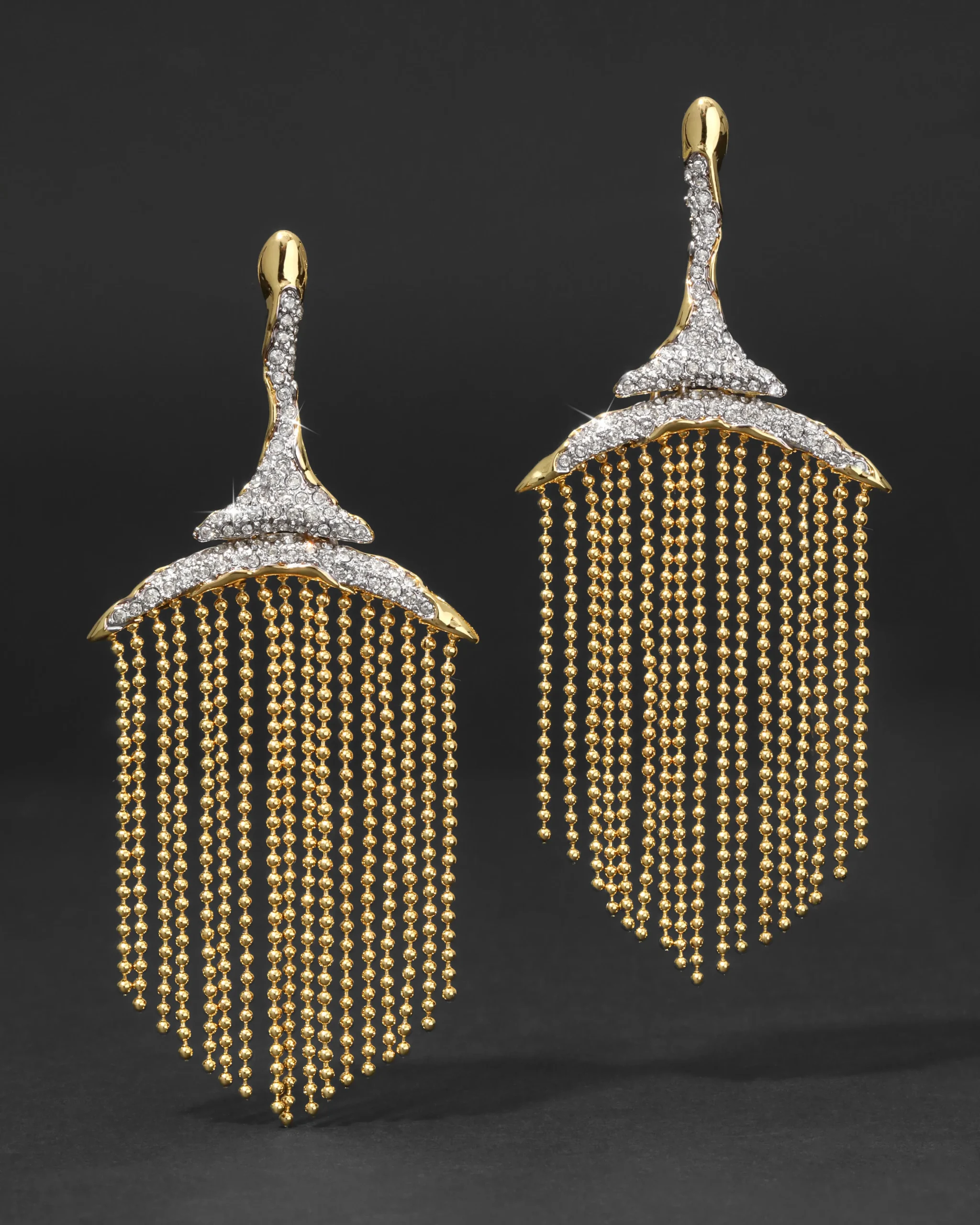 Solanales Crystal Fringe Chandelier Earring