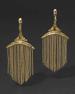Solanales Crystal Fringe Chandelier Earring