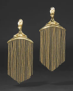 Solanales Crystal Large Fringe Chandelier Earring