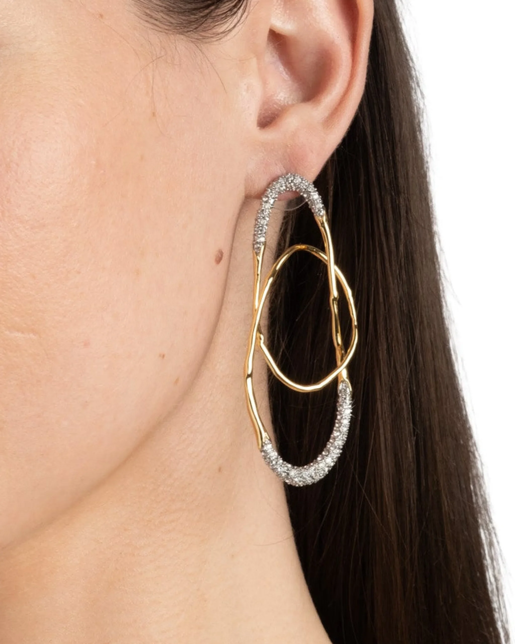 Solanales Crystal Large Orbit Earring
