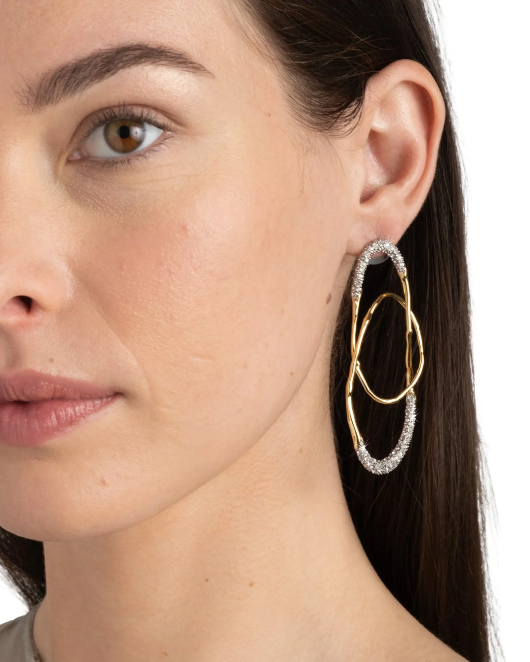 Solanales Crystal Large Orbit Earring