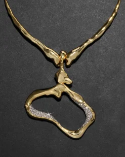 Solanales Crystal Modernist Collar Necklace