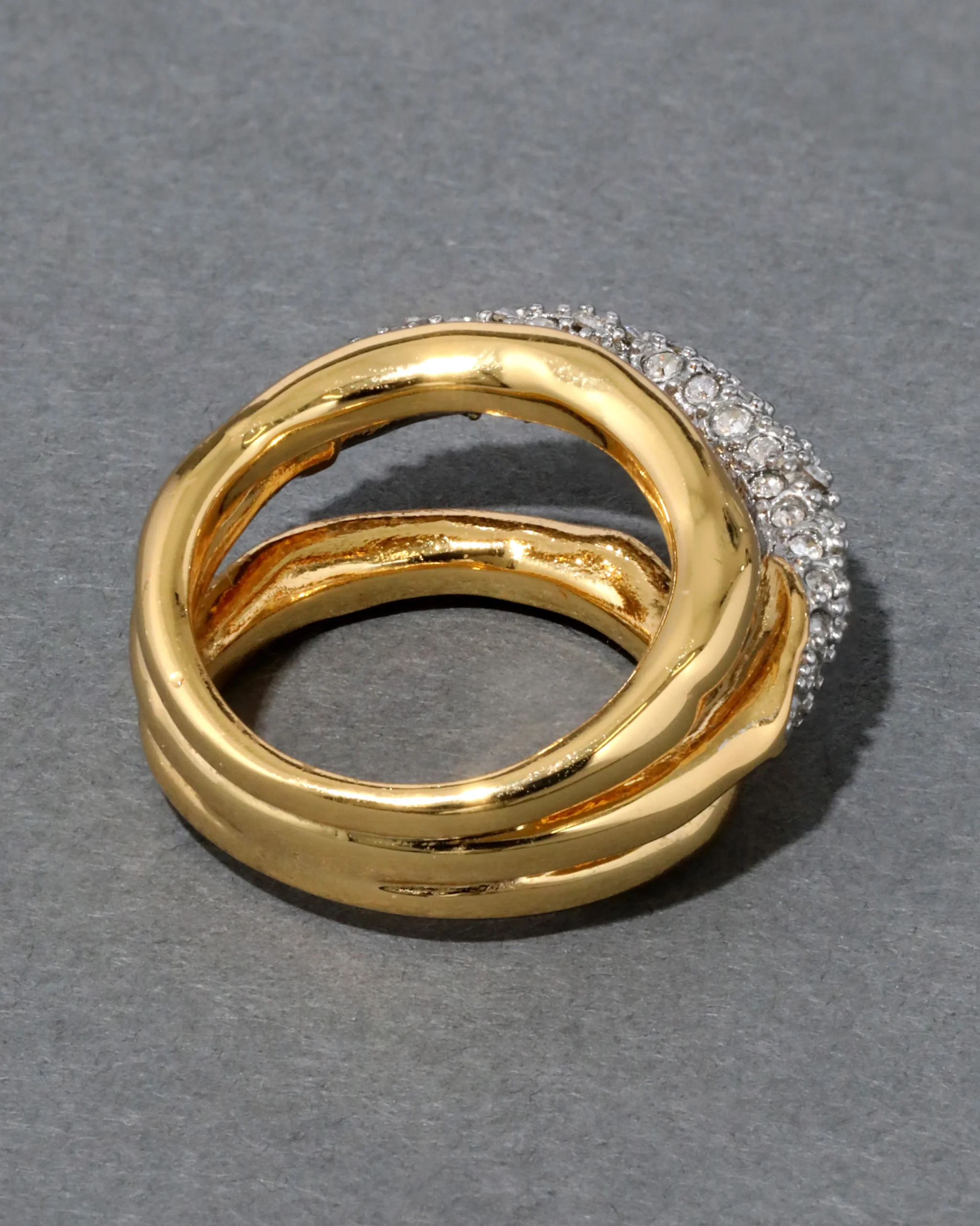Solanales Crystal Orbiting Ring- Gold