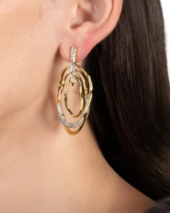 Solanales Crystal Pavé Mobile Post Earring