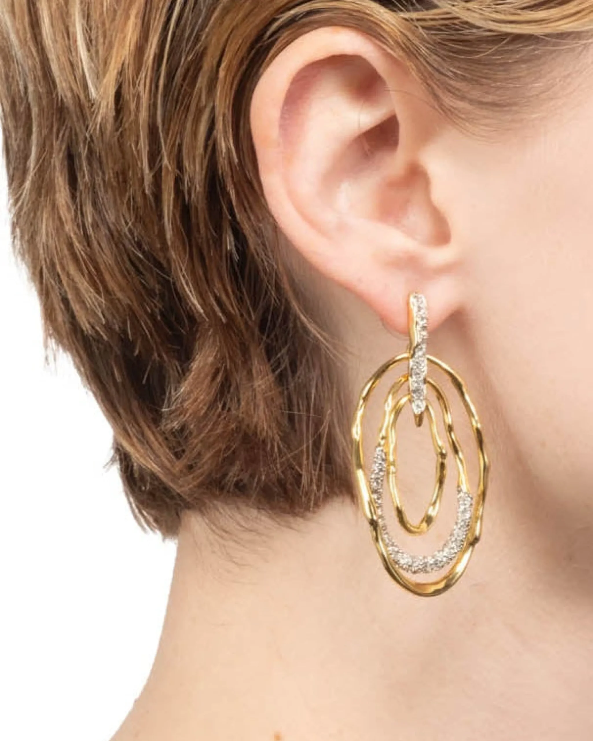 Solanales Crystal Pavé Mobile Post Earring