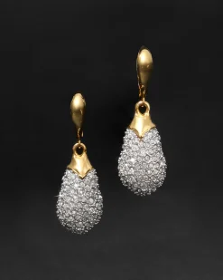Solanales Crystal Pavé Teardrop Leverback Earring