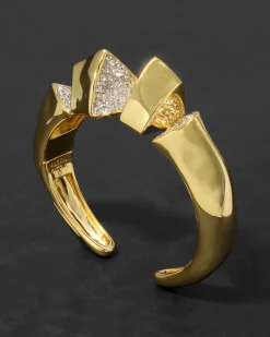 Solanales Crystal Peak Hinge Cuff Bracelet