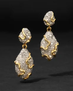 Solanales Crystal Pebble Double Drop Earring