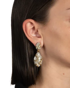 Solanales Crystal Pebble Double Drop Earring
