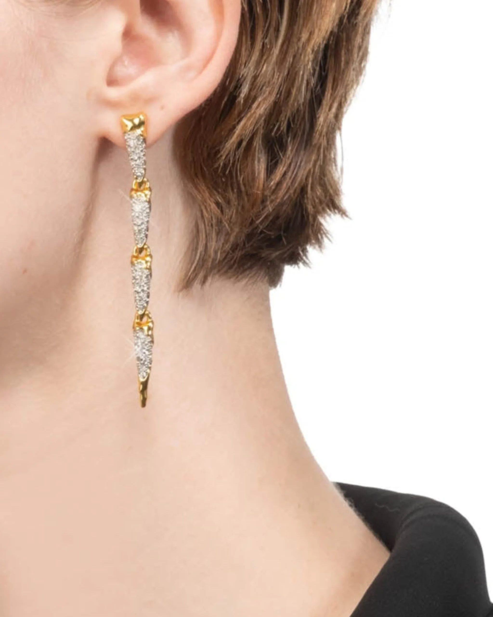 Solanales Crystal Spear Linear Earring