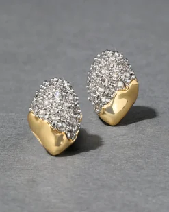 Solanales Crystal Tiny Pebble Stud Earring