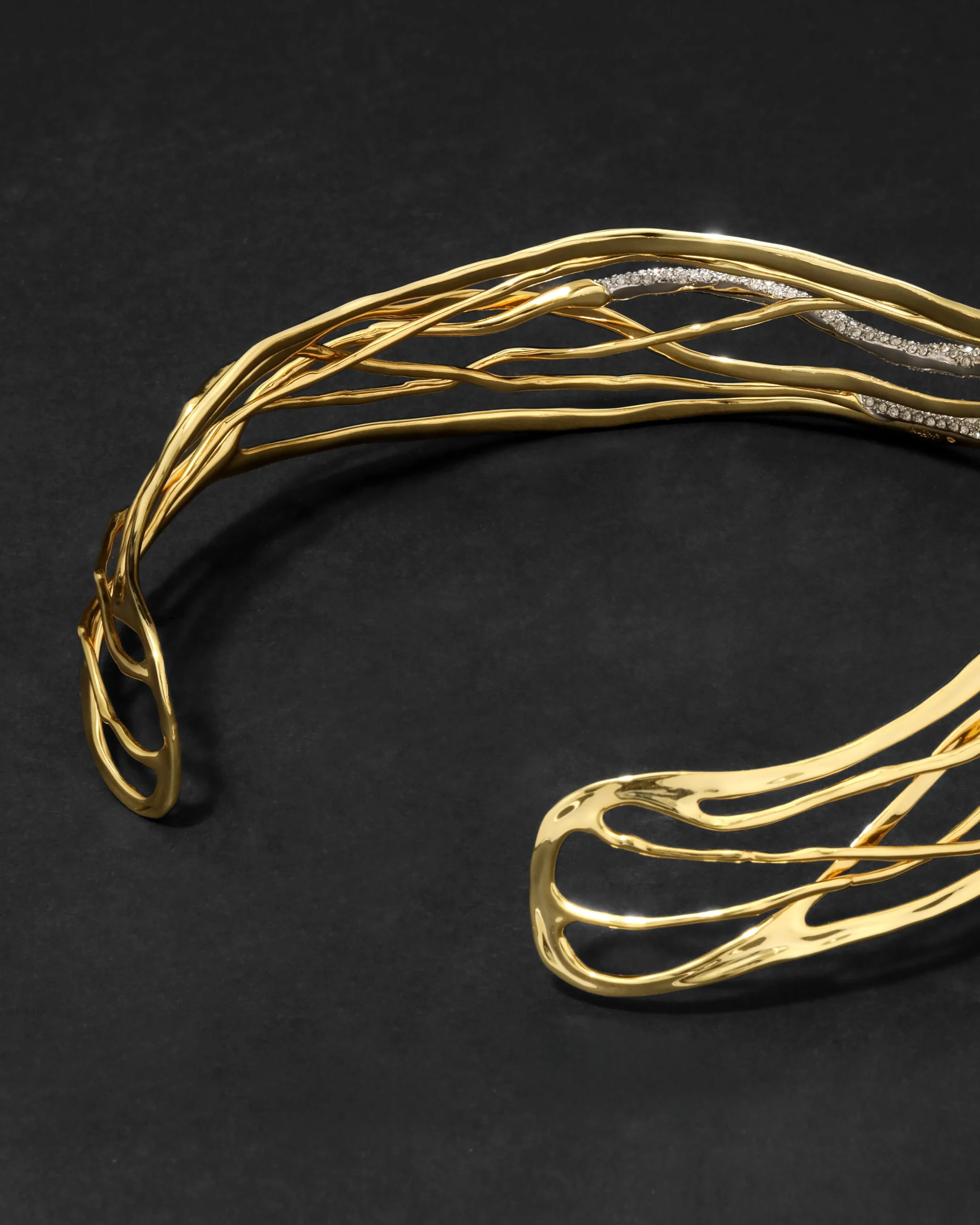 Solanales Crystal Woven Collar Necklace