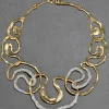 Solanales Gold Crystal Intertwined Necklace