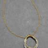 Solanales Gold Crystal Orbit Necklace