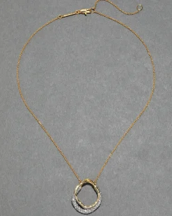 Solanales Gold Crystal Orbit Necklace