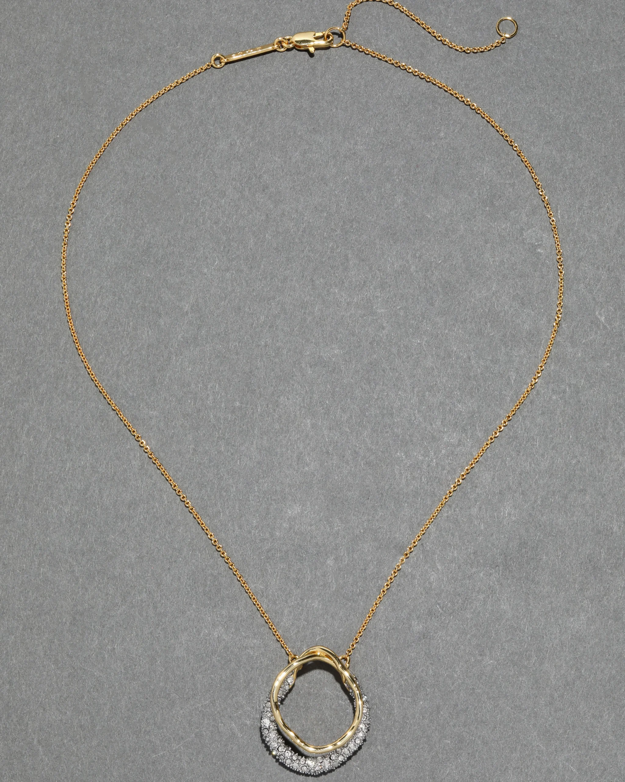 Solanales Gold Crystal Orbit Necklace