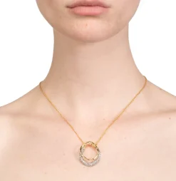 Solanales Gold Crystal Orbit Necklace