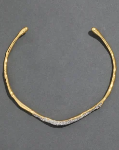 Solanales Gold Crystal Skinny Collar