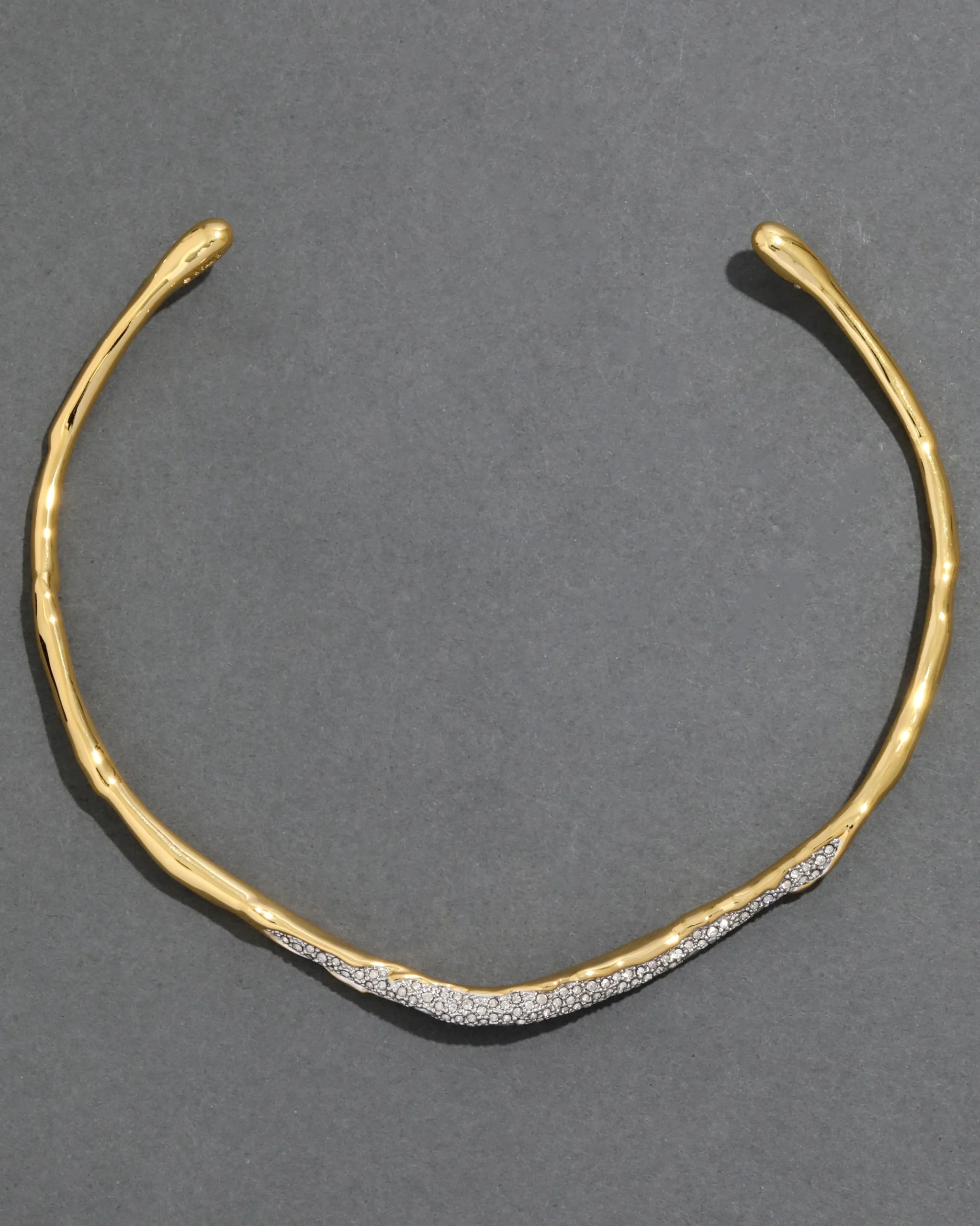 Solanales Gold Crystal Skinny Collar