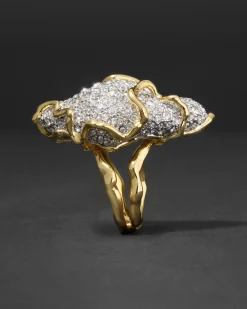 Solanales Large Crystal Pavé Geode Ring