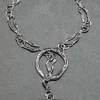 Solanales Silver Crystal Toggle Necklace