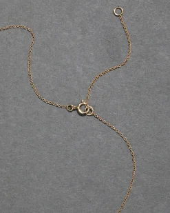 Sterling Silver & 14k Gold Large Cut Luminous Crystal Solitaire Necklace