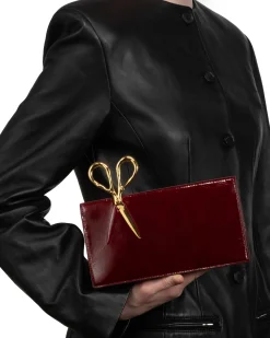The Petit Scissor Clutch- Merlot