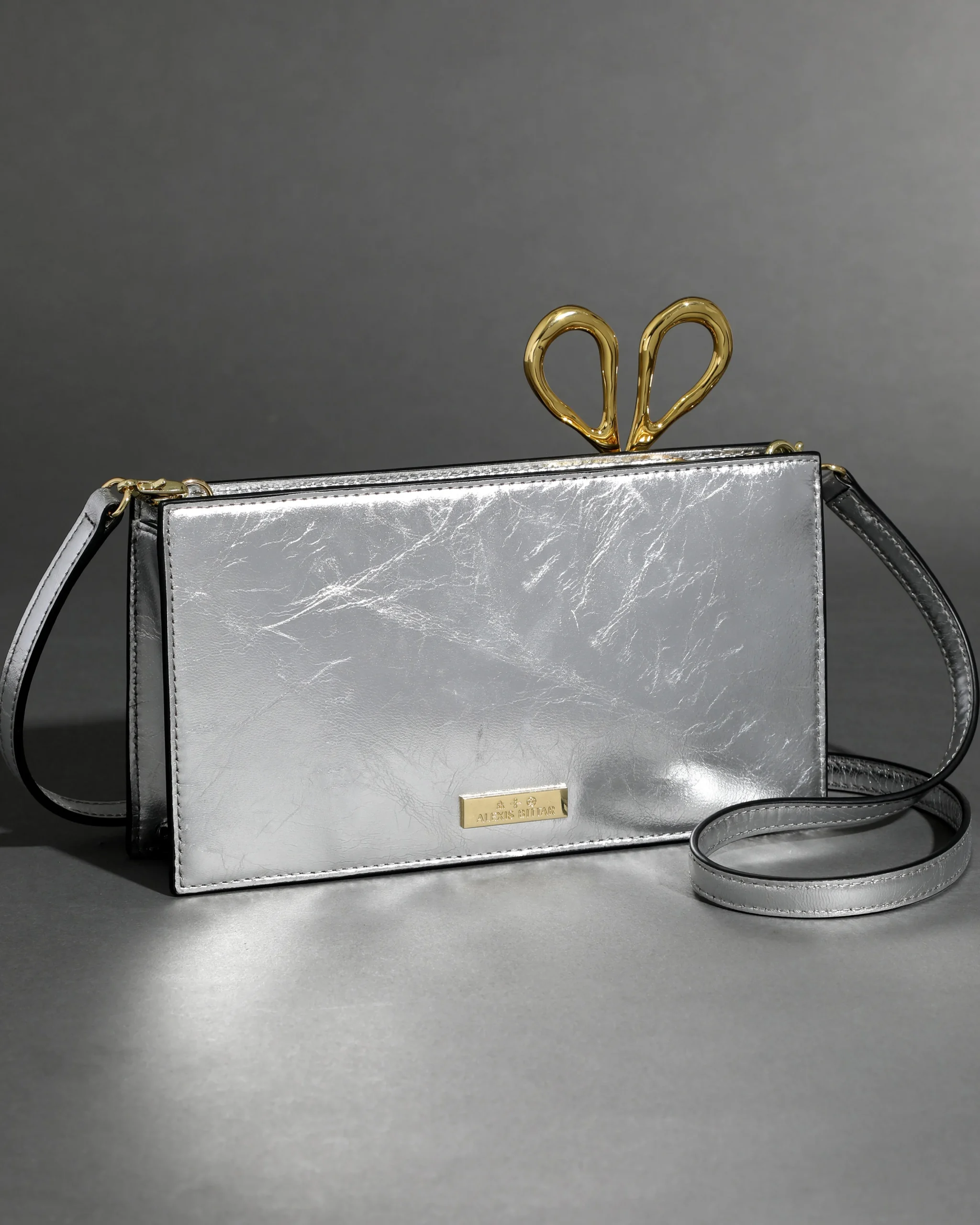 The Petit Scissor Clutch- Silver